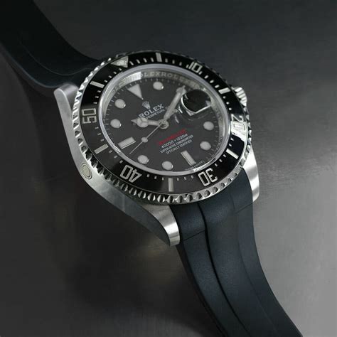 black rubber rolex strap|official rolex rubber strap.